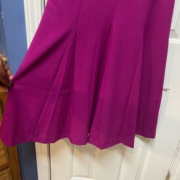 Lauren Ralph Lauren elegant A-line fit and flare sleeveless pleated dress - Picture 9 of 11